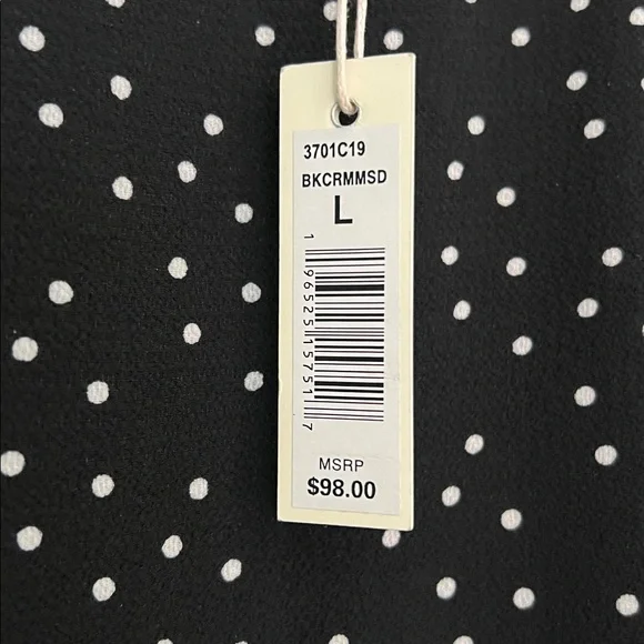Max Studio Black and White Polka Dot Wrap Skirt - Picture 4 of 4